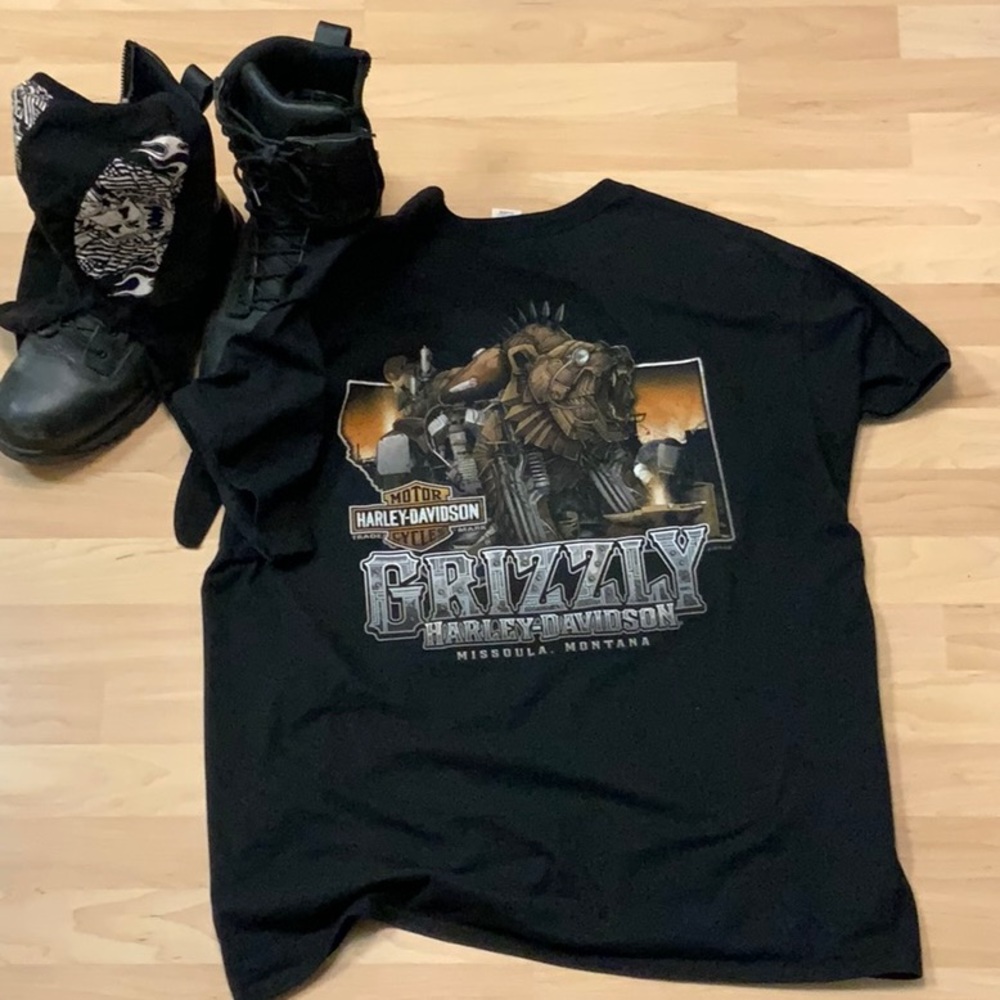 Harley Davidson Grizzly Men’s TShirt XL. Black.